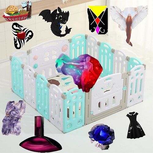 14-panel+Foldable+Baby+Playpen+Safety+Gate