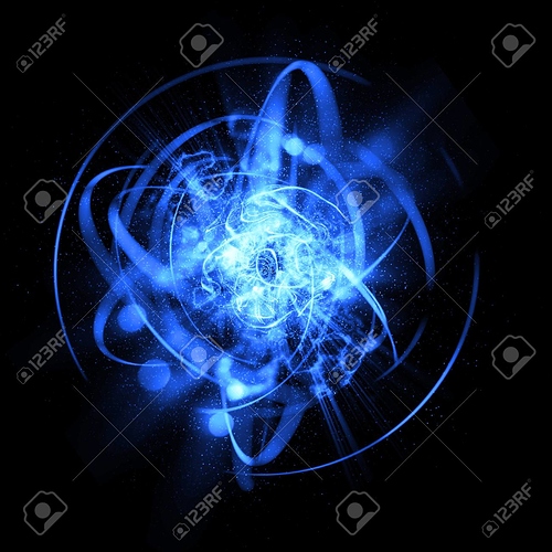 87975532-3d-atom-icon-luminous-nuclear-model-on-dark-background-glowing-energy-balls-molecule-structure-trace