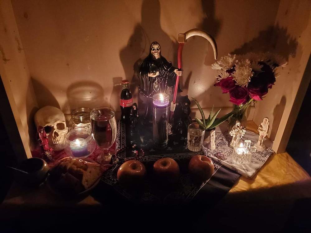 My little Santa Muerte altar - Magick Vampirism & Necromancy - Become A ...