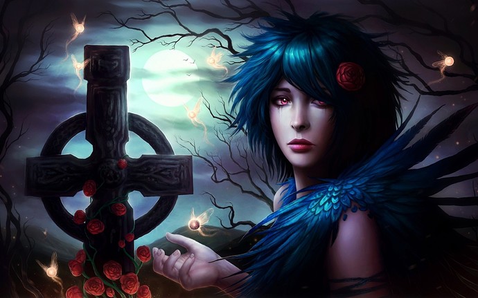 cross_fantasy_girl_Moon_night_trees_flowers_rose_women-145414.jpg!d - Copy