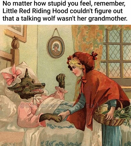 little-red-riding-hood-couldnt-figure-out-talking-wolf-wasnt-her-grandmother-artmemescentral