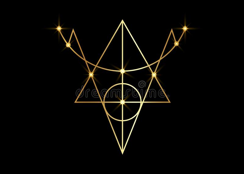 goldener-schutzschild-magische-amulette-kann-als-tattoo-logos-und-drucke-verwendet-werden-gold-wiccan-okkultsymbol-heilige-167151596